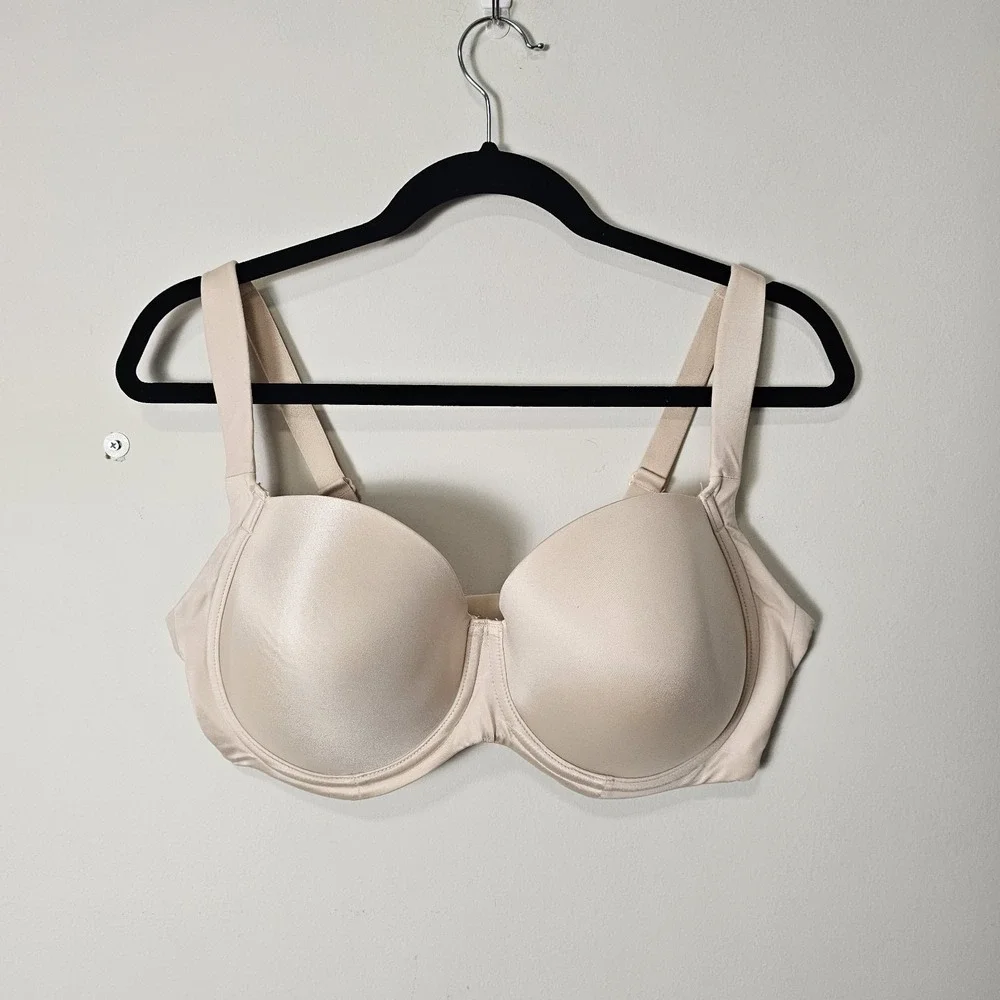 Soma 38DDD Beige Stunning Support Smooth Full Coverage Underwire Bra Stretch